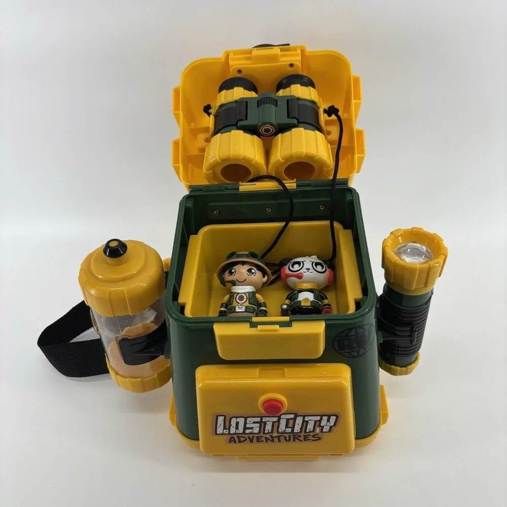 Ryan's World Lost City Adventures Backpack Playset Flashlight Binoculars Figures